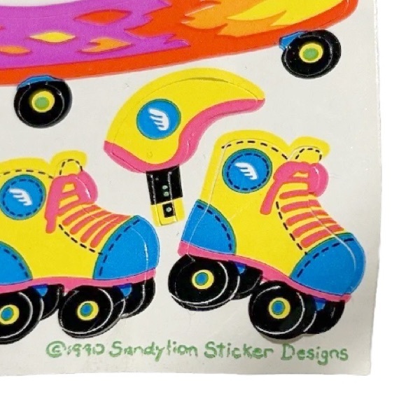Vintage 1990s Sandylion Sticker Designs Dress a Dinosaur T-Rex Sticker Sheet Fun - Picture 5 of 8